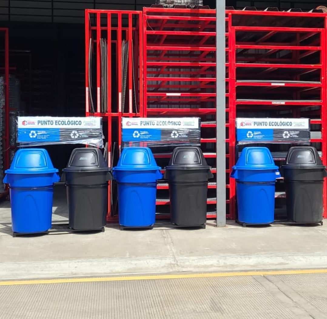 Punto Ecológico, Estación de reciclaje de 121 litros, dos tachos.