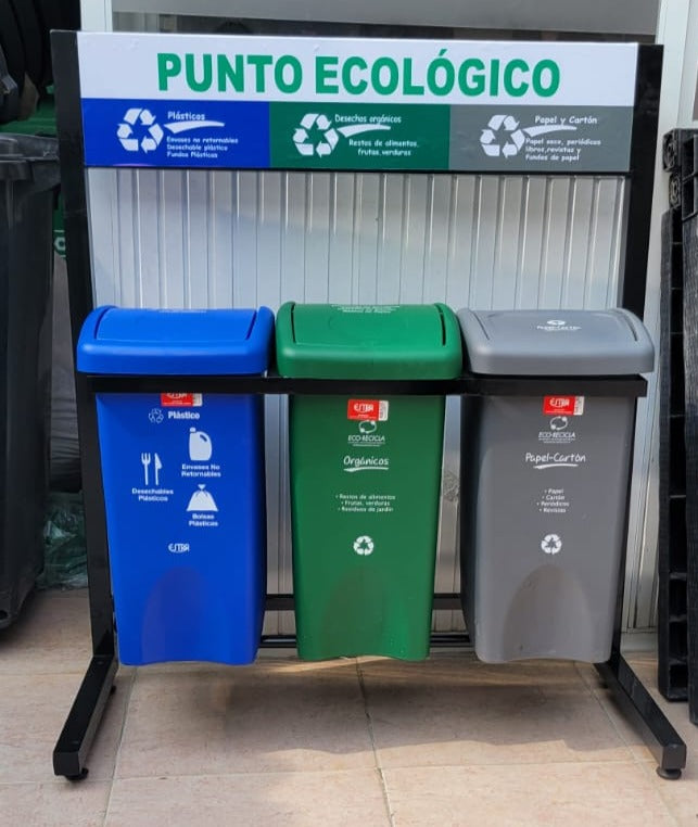 Punto Ecológico de 35 Litros Tres Tachos