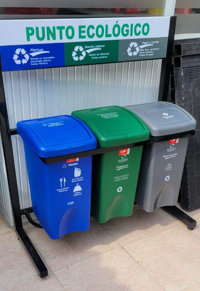 Punto Ecológico de 35 Litros Tres Tachos